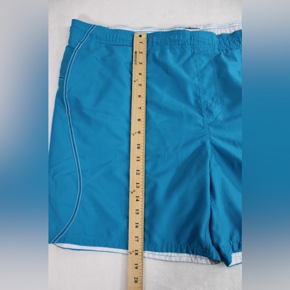 Nike Blue Men's XXL Swim Trunks Drawstring Elastic Waist, Side Pocket - Picture 6 of 11